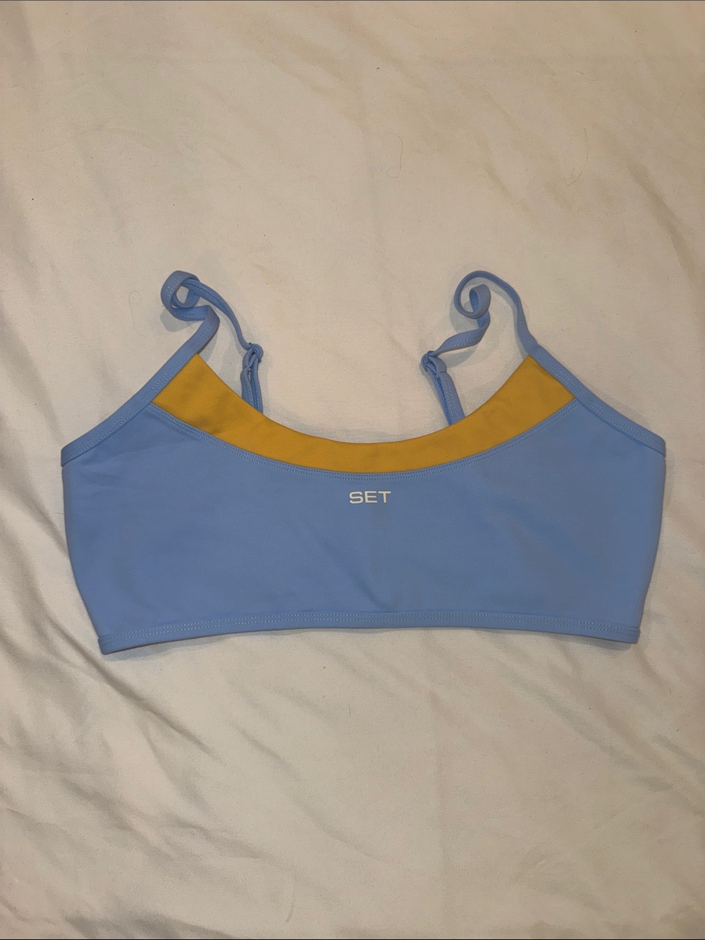 SET Active State Fair Blue & Yellow Bra